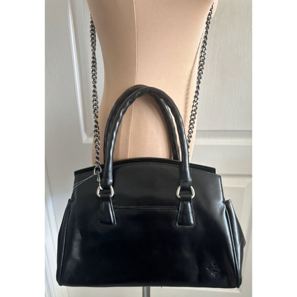 Patricia Nash Leather Marianna Top Handle Satchel Handbag Black - Picture 3 of 16